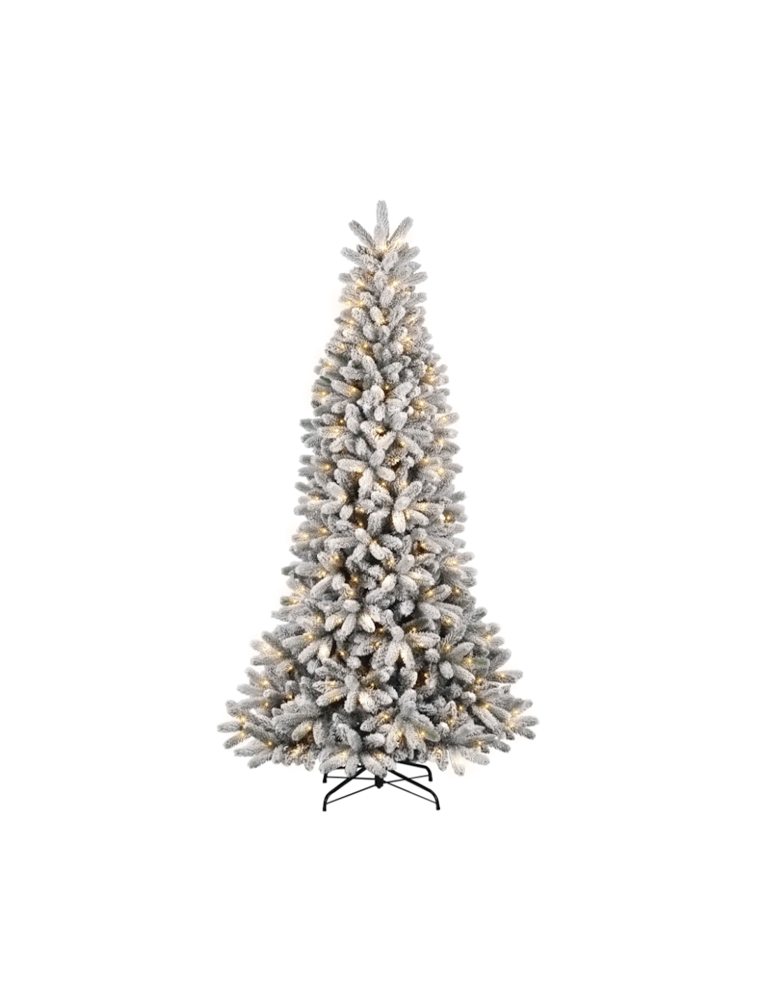 Albero Montecarlo floccato, 240 cm, 350 LED bianco caldo, giochi di luce, diametro 119 cm, 1408 rami, la magia di Natale