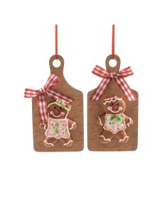 Pendente di Natale in argilla 7,5x14 cm assortito, La magia di natale per alberi, decorazioni e centrotavola festivi