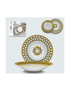 SERVIZIO 12 PIATTI TAVOLA SAHARA YELLOW
