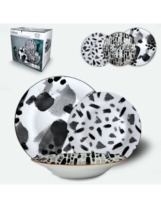 SERVIZIO 18 PIATTI TAVOLA URBAN BLACK