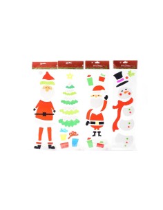 Gel finestre di Natale grande 55x15 cm assortito, decorazione festiva per vetri, La magia di natale per le tue decorazioni