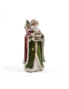 Babbo Natale di Natale in resina 18x14x36 cm, La magia di natale per tavoli, mensole e centrotavola