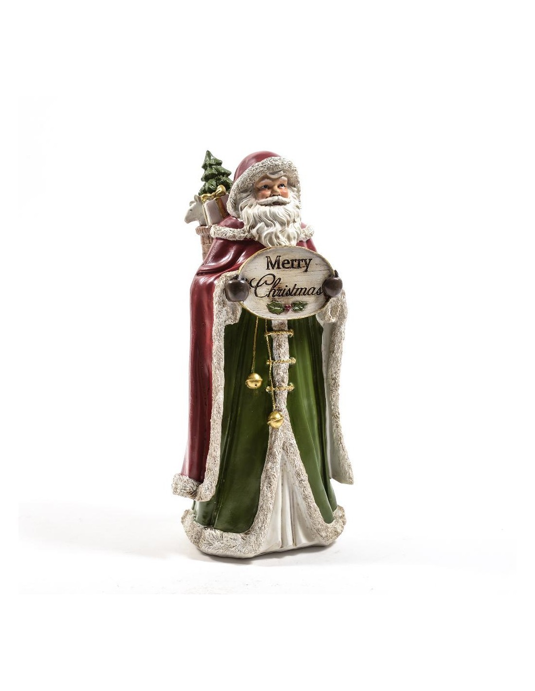 Babbo Natale di Natale in resina 18x14x36 cm, La magia di natale per tavoli, mensole e centrotavola