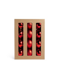 Sfere di Natale rosse 8 cm in plastica, confezione da 12 pezzi, La magia di natale per alberi, decorazioni e centrotavola