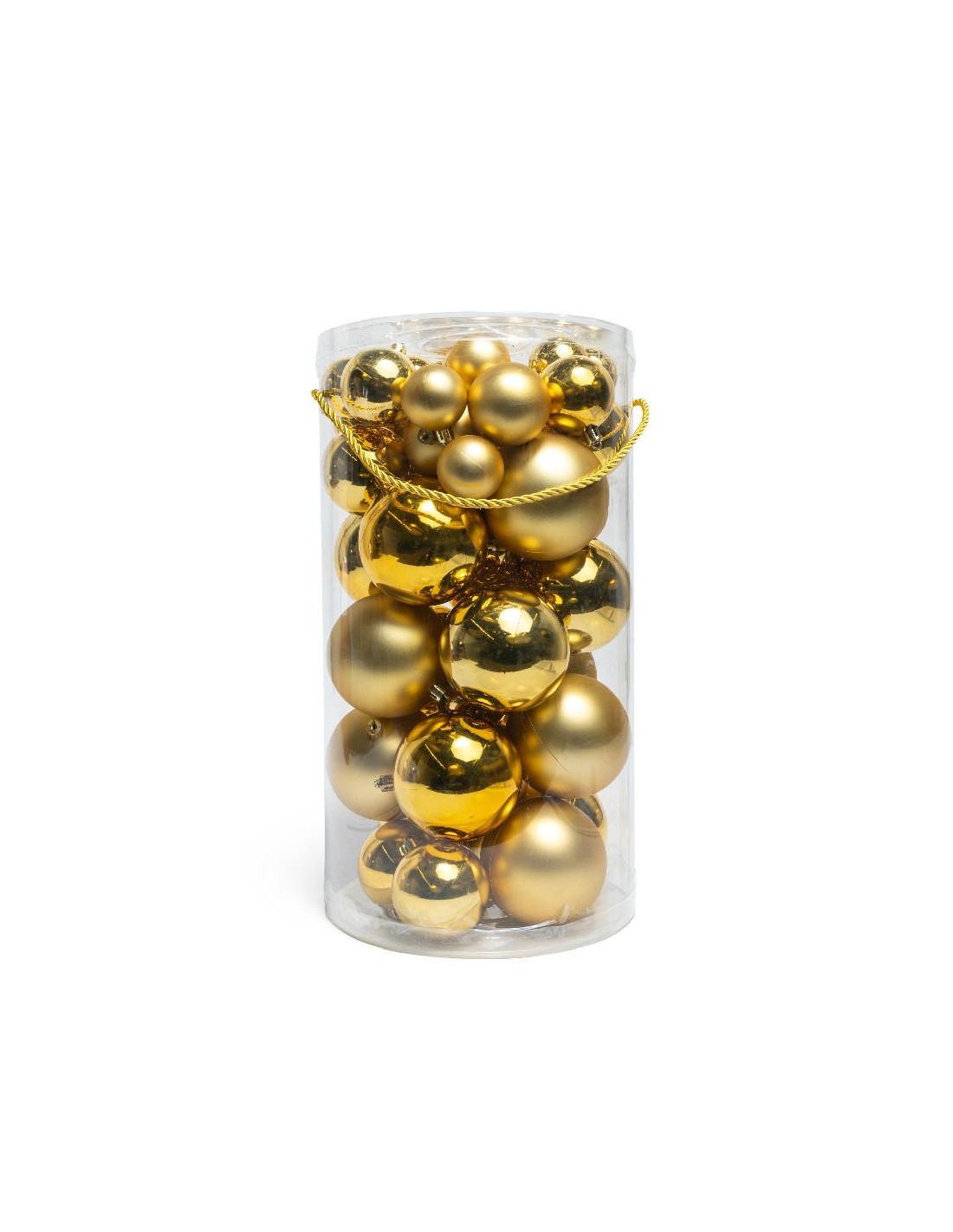 Sfere di Natale dorate in plastica miste, confezione da 50 pezzi, La magia di natale per alberi