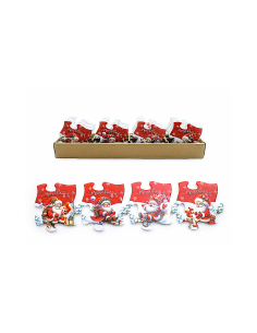 Sottobicchiere di Natale puzzle 11x11 cm in ceramica assortito,  La magia di natale per tavoli e bevande festive