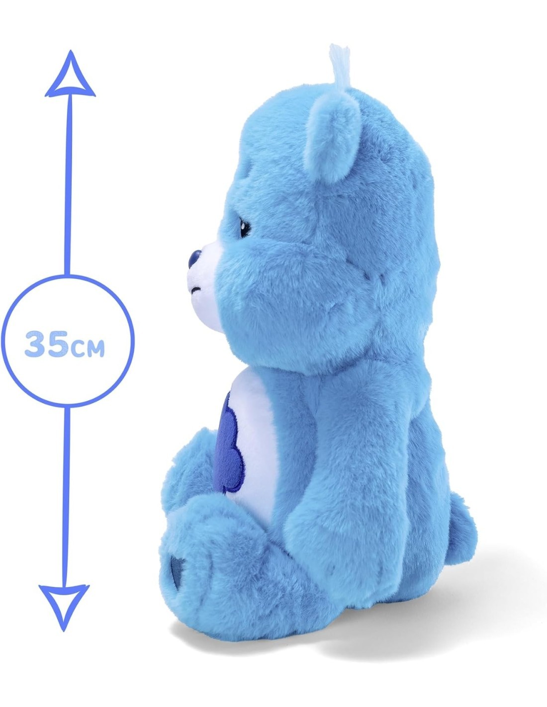 CARE BEARS, ORSETTO BRONTOLO, PELUCHE 35 CM, GIOCO BAMBINI 0+, COLORE BLU