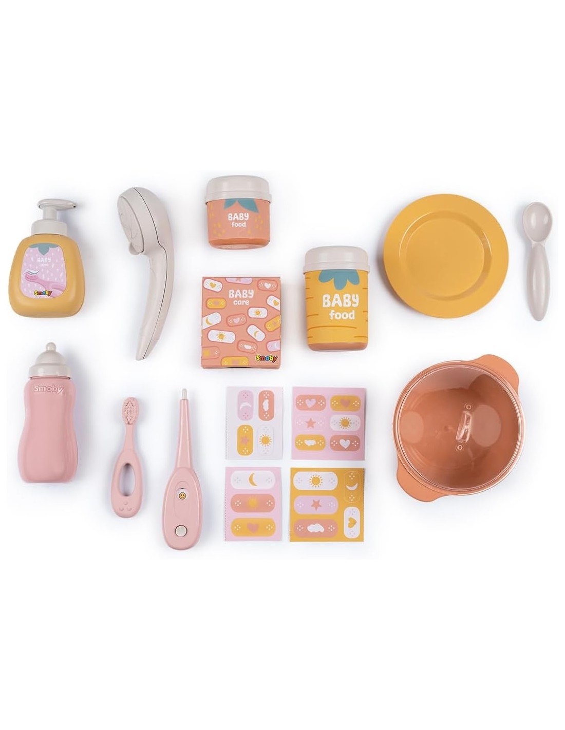 SMOBY, BABY NURSE CASETTA GRANDE PER NEONATI, 3 AREE GIOCO, 19 ACCESSORI, PIEGHEVOLE, TRASPORTABILE, GIOCO 3+