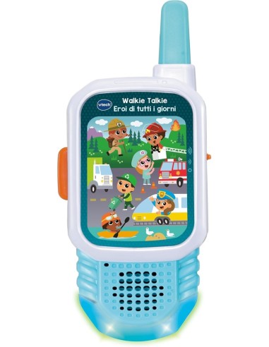 COPPIA WALKIE TALKIE 621707 EROI DI TUTTI I GIORNI, 2 MODALITÀ, ESPLORA MESTIERI, PORTATA 150M, 3-7 ANNI