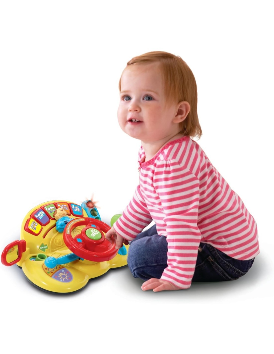 VOLANTE MULTIATTIVITA' VTECH VROOM VROOM , CRUSCOTTO INTERATTIVO, MACCHININA COMANDABILE, 12-36 MESI