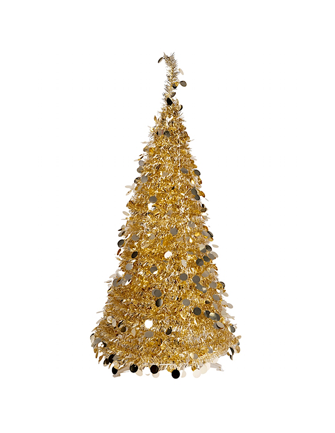 Albero di Natale Cono Pop-Up Champagne H240cm PVC, Decorazioni Natalizie, Addobbi, La magia di Natale per la casa