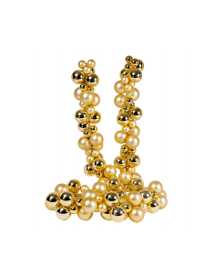 Ghirlanda di Natale Sfere Oro 3/5cm Lunghezza 180cm PVC, Decorazioni Natalizie, Addobbi, La magia di Natale per la casa