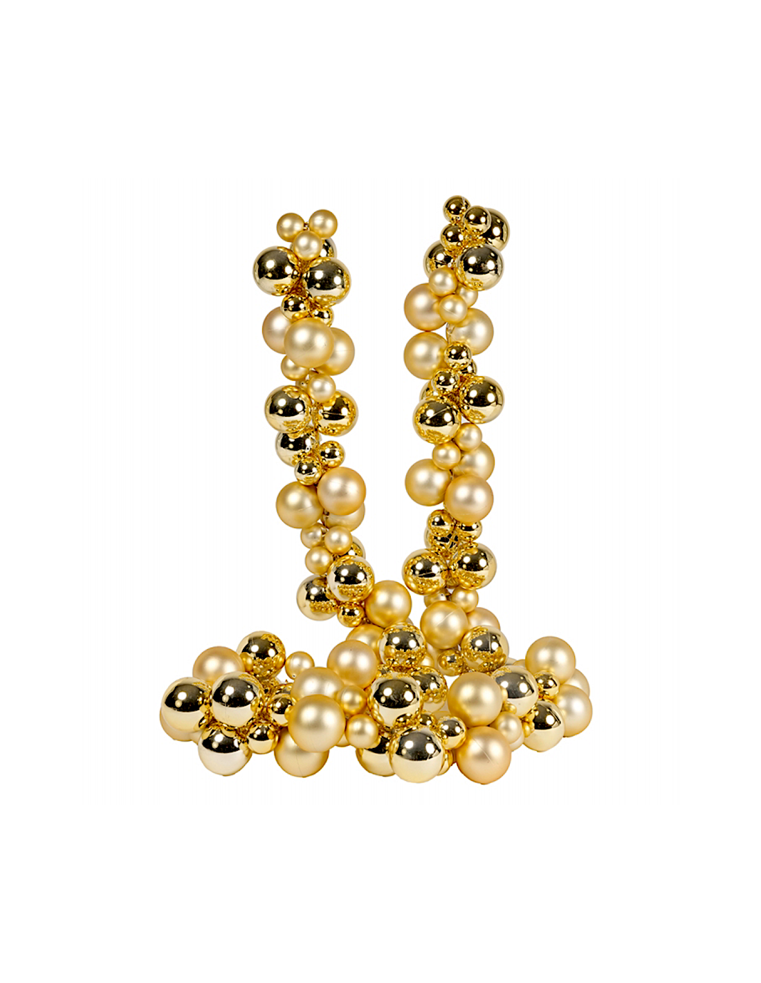 Ghirlanda di Natale Sfere Oro 3/5cm Lunghezza 180cm PVC, Decorazioni Natalizie, Addobbi, La magia di Natale per la casa