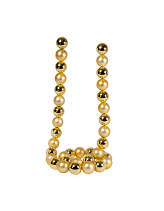 Ghirlanda di Natale Sfere Oro 5cm Lunghezza 180cm PVC, Decorazioni Natalizie, Addobbi, La magia di Natale per la casa