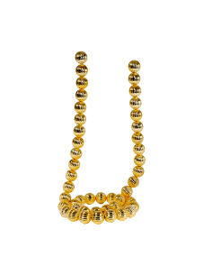 Ghirlanda di Natale Sfere Pumpkin Oro 4cm Lunghezza 180cm PVC, Decorazioni Natalizie, Addobbi, La magia di Natale per la casa