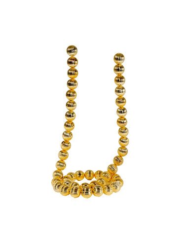 Ghirlanda di Natale Sfere Pumpkin Oro 4cm Lunghezza 180cm PVC, Decorazioni Natalizie, Addobbi, La magia di Natale per la casa