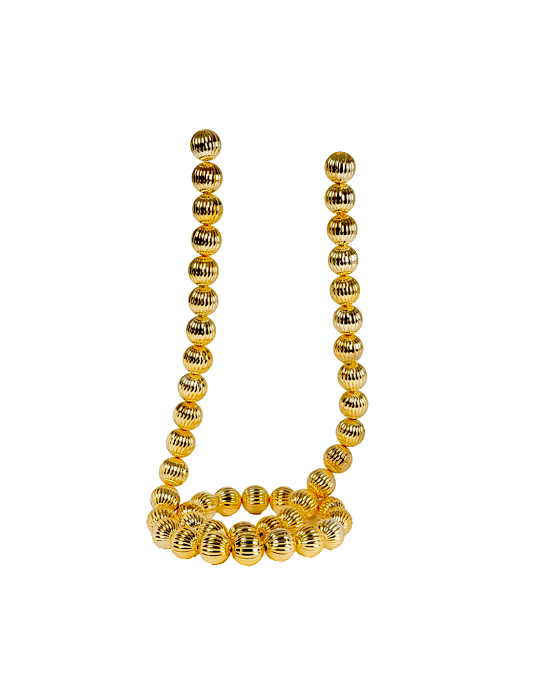 Ghirlanda di Natale Sfere Pumpkin Oro 4cm Lunghezza 180cm PVC, Decorazioni Natalizie, Addobbi, La magia di Natale per la casa