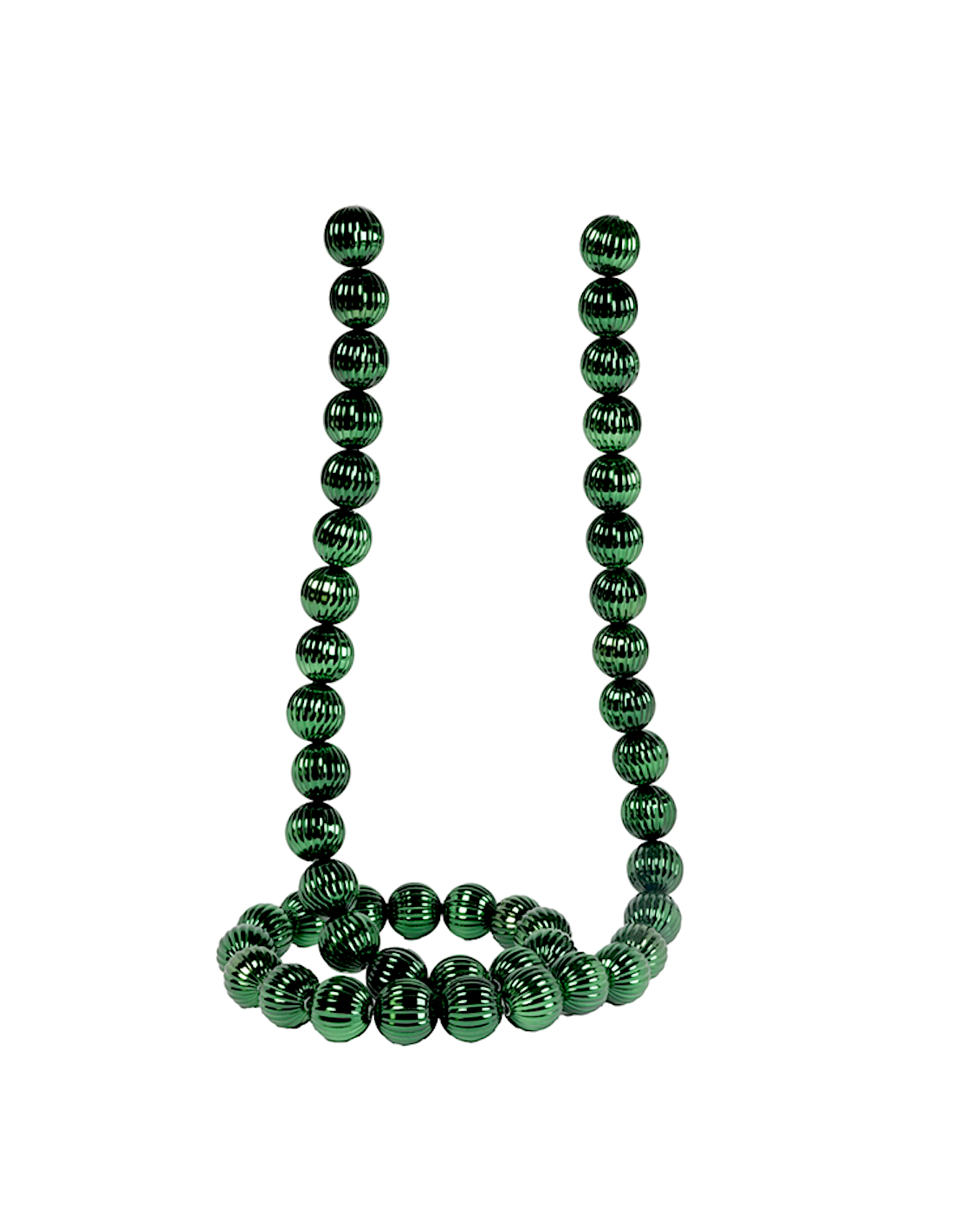 Ghirlanda di Natale Sfere Pumpkin Verdi 4cm Lunghezza 180cm PVC, Decorazioni Natalizie, Addobbi, La magia di Natale per la casa