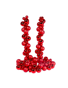 Ghirlanda di Natale Sfere Rosse 3/5cm Lunghezza 180cm PVC, Decorazioni Natalizie, Addobbi, La magia di Natale per la casa