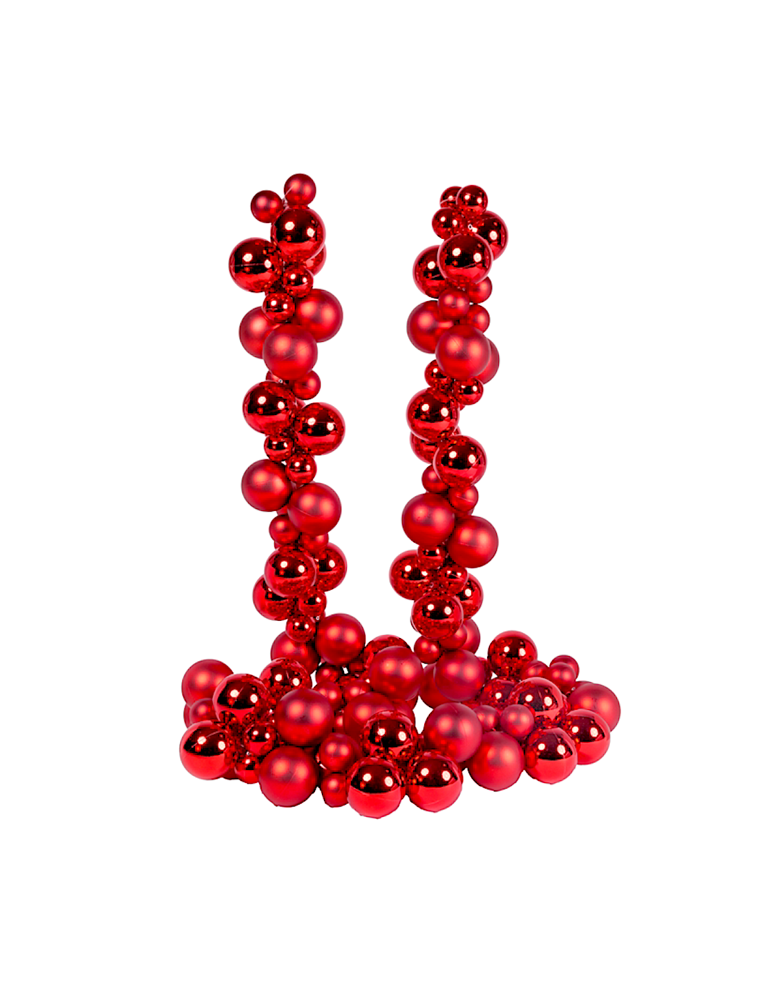 Ghirlanda di Natale Sfere Rosse 3/5cm Lunghezza 180cm PVC, Decorazioni Natalizie, Addobbi, La magia di Natale per la casa