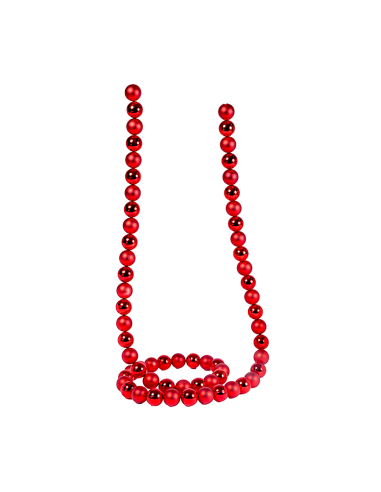 Ghirlanda di Natale Sfere Rosse 3cm Lunghezza 180cm PVC, Decorazioni Natalizie, Addobbi, La magia di Natale per la casa