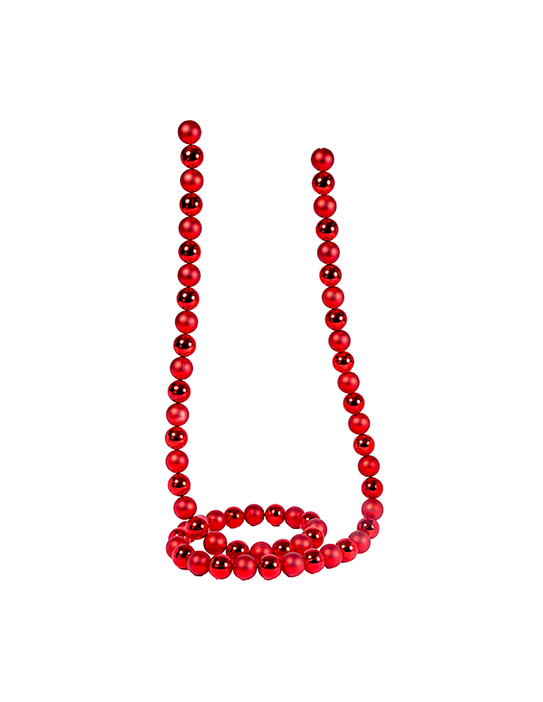 Ghirlanda di Natale Sfere Rosse 3cm Lunghezza 180cm PVC, Decorazioni Natalizie, Addobbi, La magia di Natale per la casa