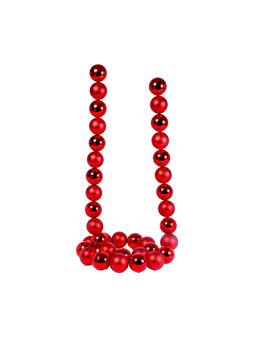 Ghirlanda di Natale Sfere Rosse 5cm Lunghezza 180cm PVC, Decorazioni Natalizie, Addobbi, La magia di Natale per la casa