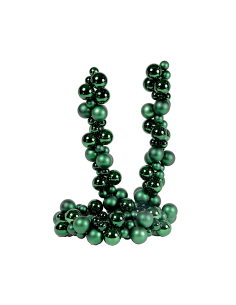 Ghirlanda di Natale Sfere Verdi 3/5cm Lunghezza 180cm PVC, Decorazioni Natalizie, Addobbi, La magia di Natale per la casa