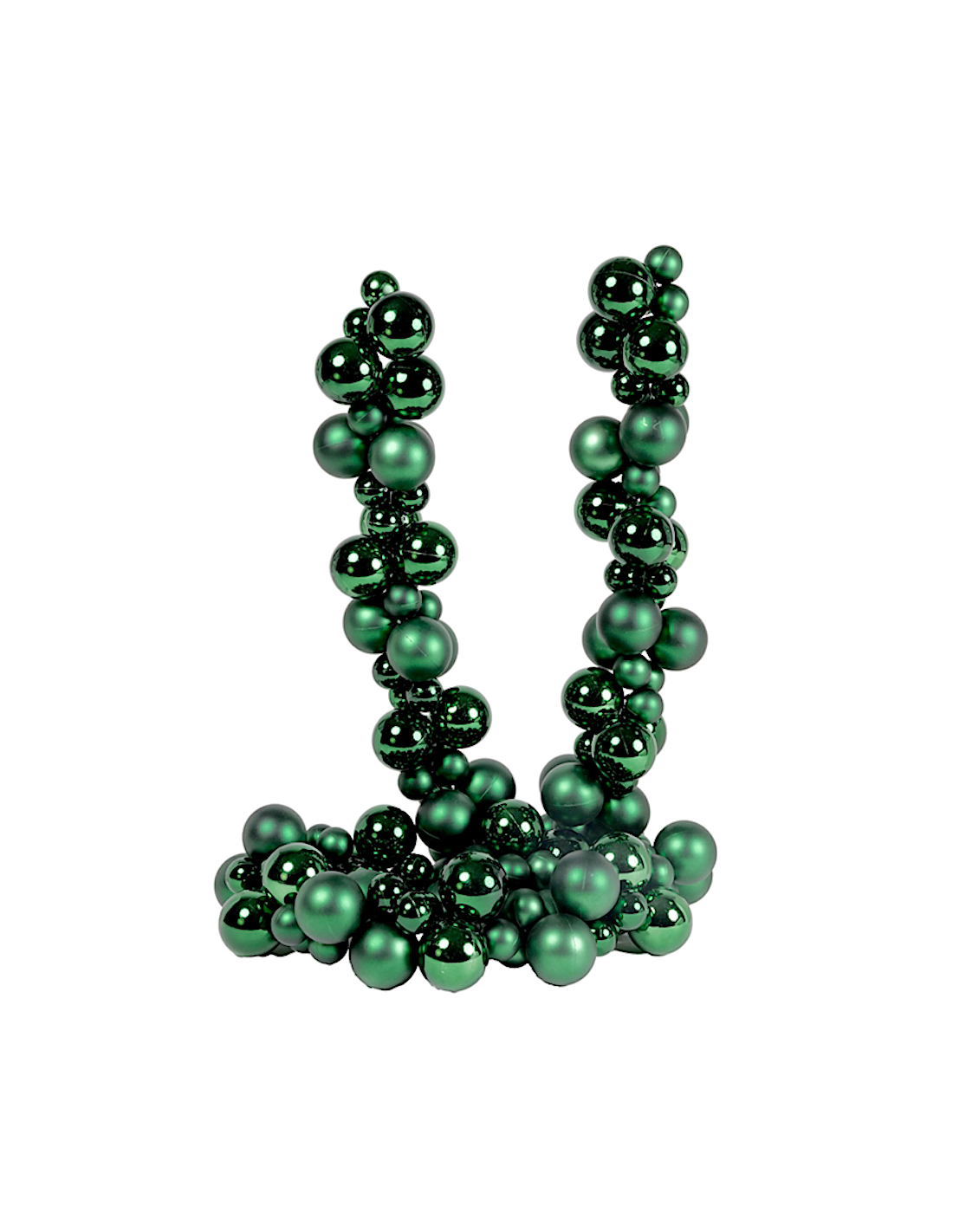 Ghirlanda di Natale Sfere Verdi 3/5cm Lunghezza 180cm PVC, Decorazioni Natalizie, Addobbi, La magia di Natale per la casa