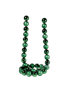Ghirlanda di Natale Sfere Verdi 5cm Lunghezza 180cm PVC, Decorazioni Natalizie, Addobbi, La magia di Natale per la casa