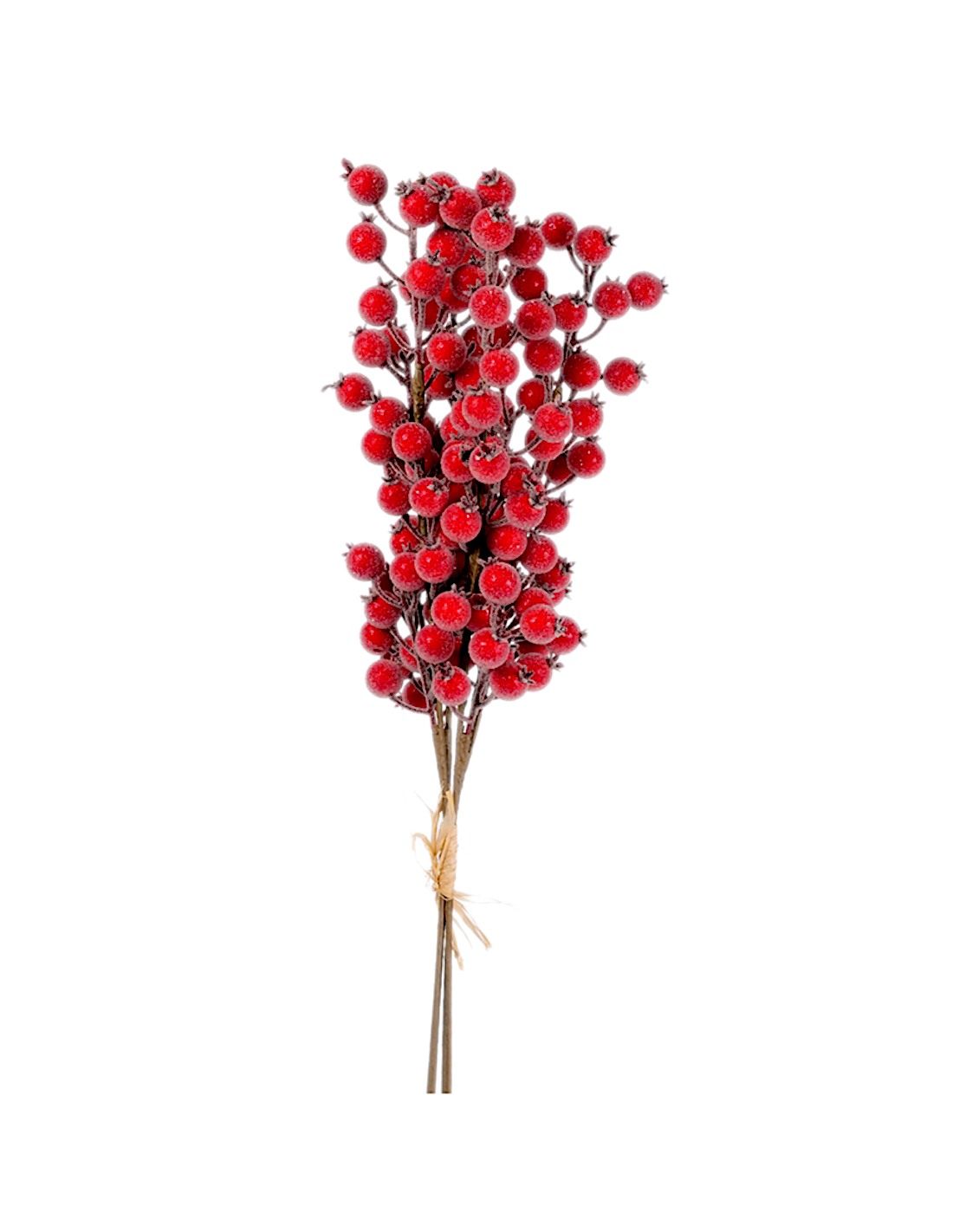 Rametto di Natale Bacche Rosse Ghiacciate H65cm PVC, Decorazioni di Natale, Addobbi, La magia di Natale per la casa