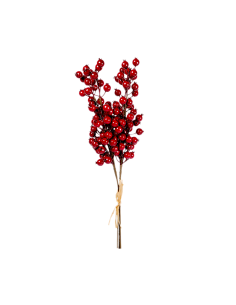Rametto di Natale Bacche Rosse H65cm PVC, Decorazioni di Natale, Addobbi, La magia di Natale per la casa