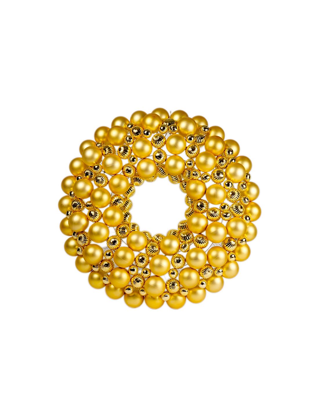 Corona di Natale Sfere Oro Diam.80cm PVC, Ghirlanda di Natale, Addobbi, La magia di Natale per la casa