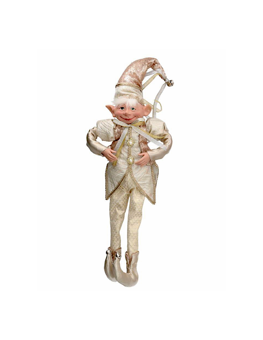 ELFO TESSUTO CHAMPAGNE 24X17X91CM