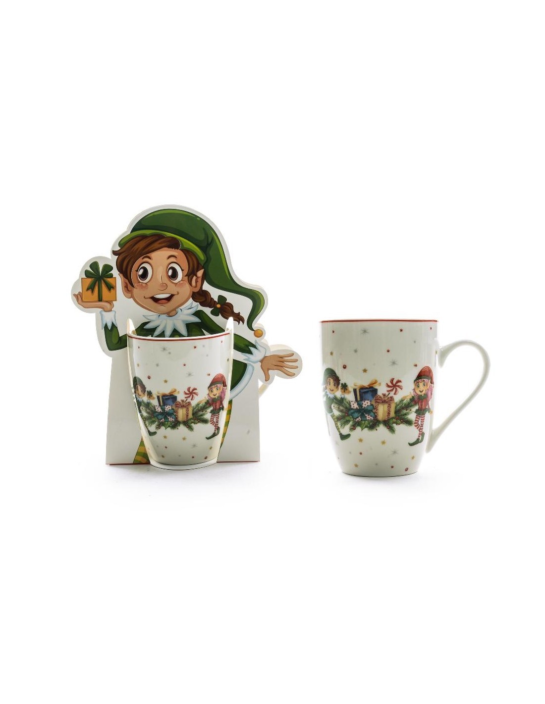 Tazza di Natale in Porcellana 350ml, Mug Natalizia, Colazione e Tisane, La magia di Natale per la casa