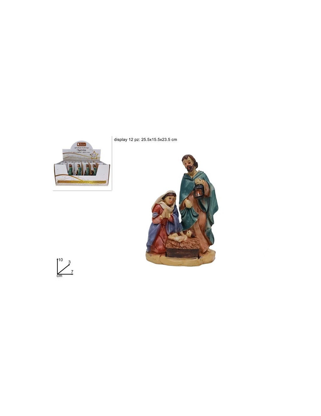 Set Natività di Natale 10cm, Presepe Natalizio Completo, Statuine Decorative, La magia di Natale per la casa