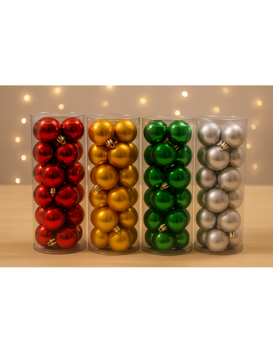 Confezione 32 Sfere di Natale 5cm Assortite, Palline Natalizie, Addobbi Albero, La magia di Natale per la casa