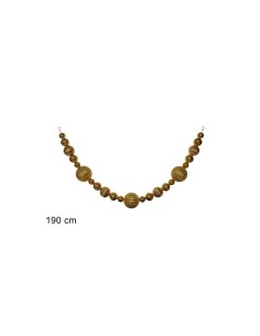 GHIRLANDA 23 SFERE 190CM ORO PLASTICA