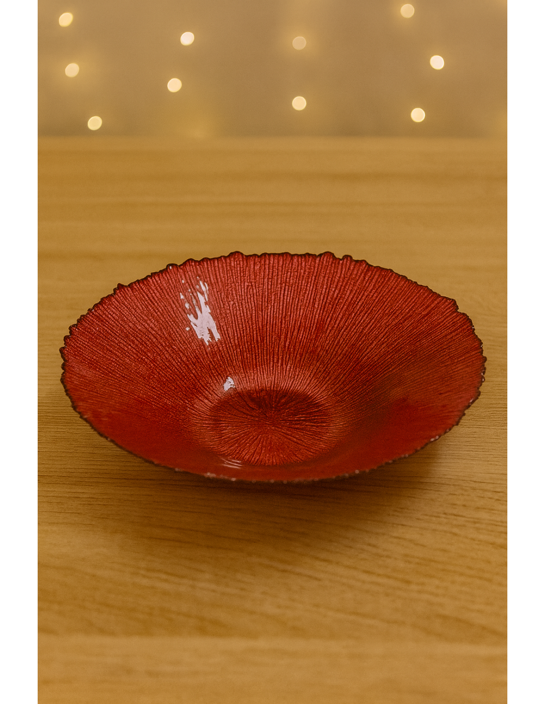 Centrotavola di Natale Vetro Rosso 40cm, Decorazioni Natalizie, Accessori Tavola, La magia di Natale per la casa