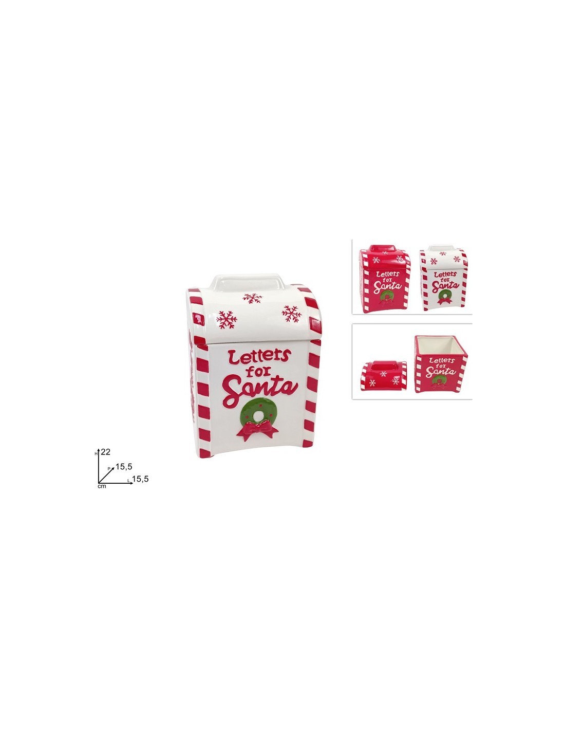 BARATTOLO CASSETTA POSTALE CERAMICA 22CM ASSORTITO