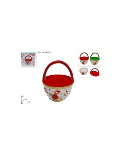 Barattolo Cesto di Natale in Ceramica 20cm, Decoro Cavalluccio Assortito, Contenitori, La magia di Natale per la casa