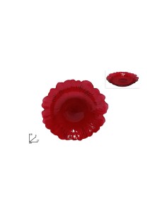 CENTROTAVOLA VETRO ROSSO