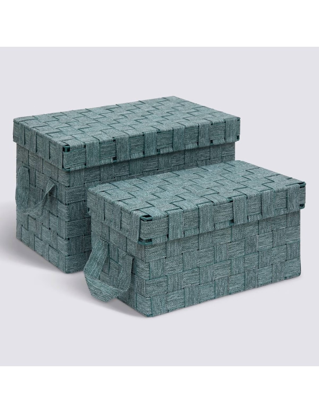 Set 2 Contenitori Lise Verde in Poliestere e Metallo – 5five Simply Smart