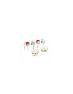 Set di 50 pirottini e 25 stecchini decorativi Natale 2