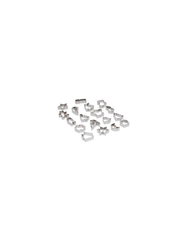 Set di 18 stampini Natale in acciaio inox