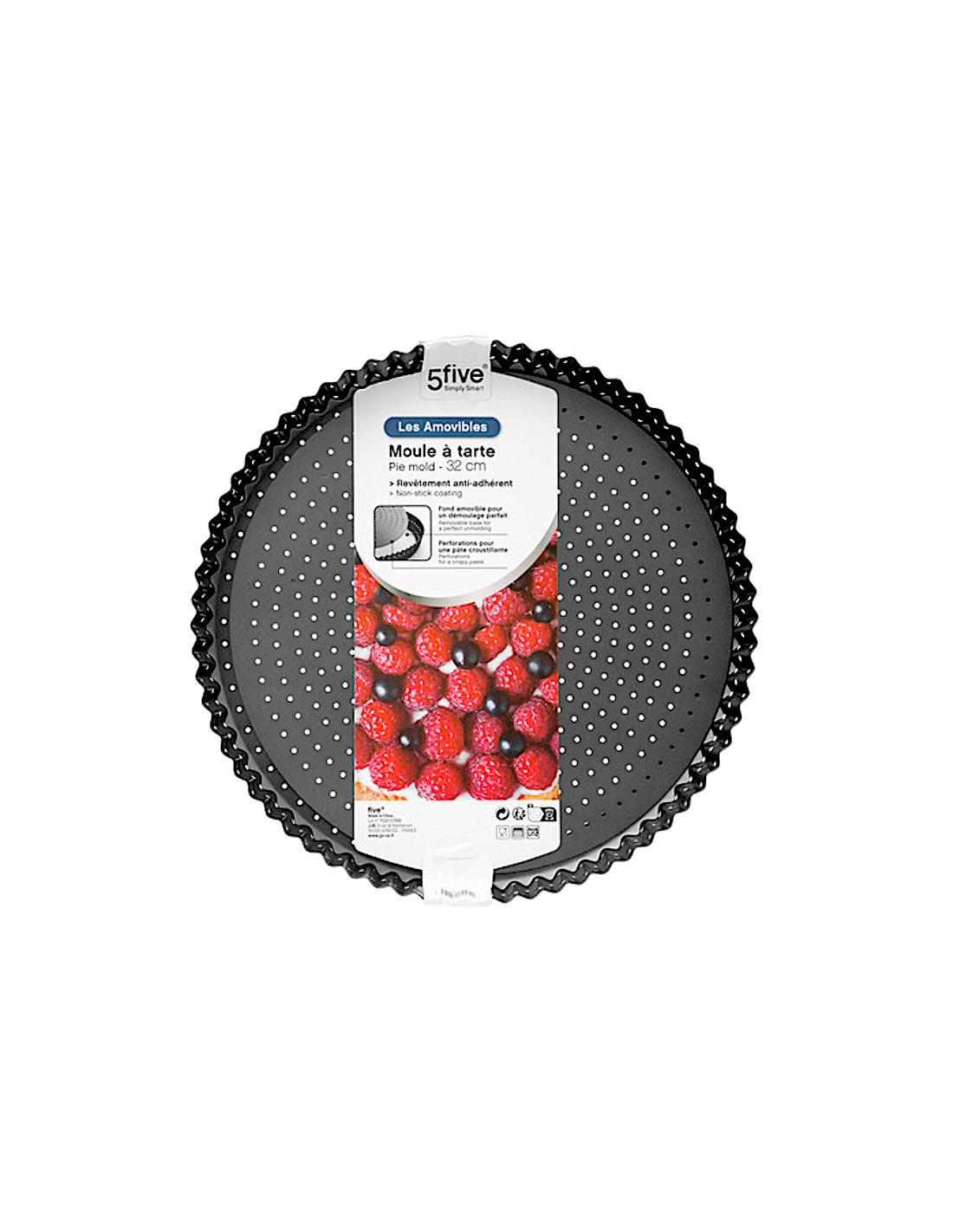 Stampo per crostata con fondo rimovibile 32 cm in metallo