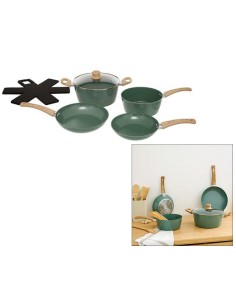 Batteria di pentole in alluminio forgiato 6 pezzi