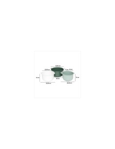 Set di 3 ciotole per mixer impilabili