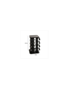Portaspezie Rotante con 12 Barattoli – Diam. 19 x H 27,8 cm, Nero