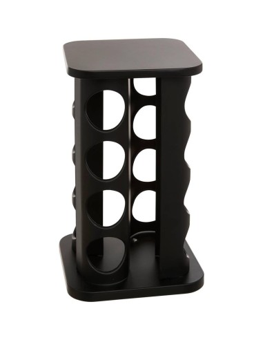 Portaspezie Rotante con 12 Barattoli – Diam. 19 x H 27,8 cm, Nero